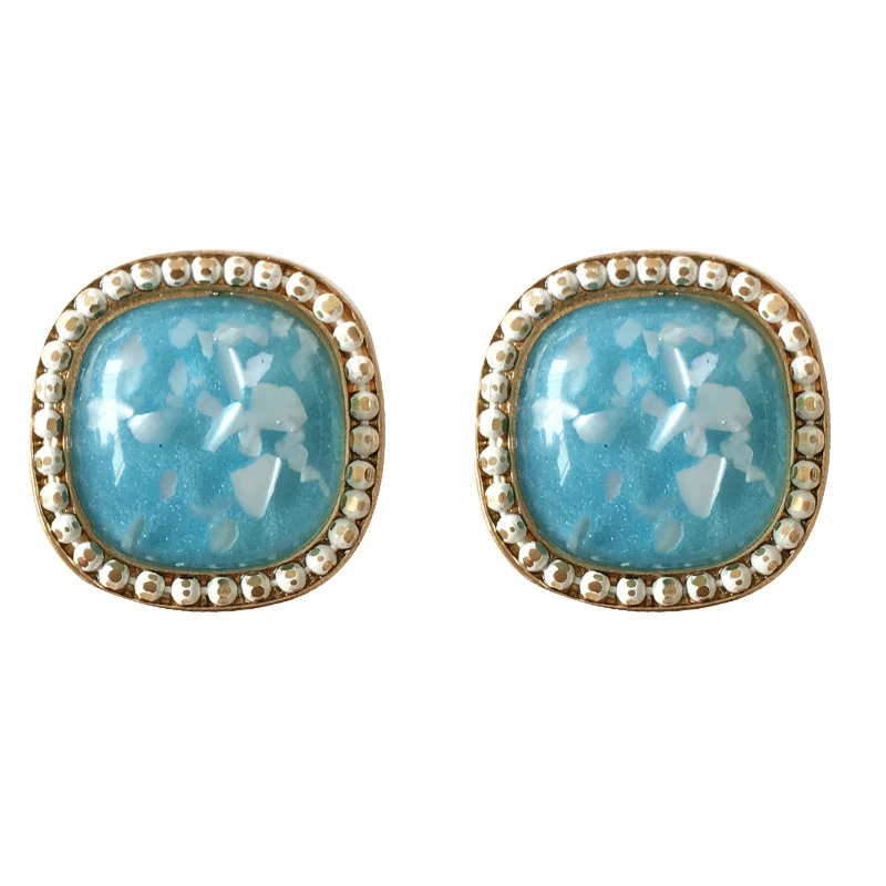 Bilandi S925 needle Women Jewelry Vintage Blue Earrings Popular Design Resin Stud Earrings For Women Party Gifts
Bilandi S925 needle Women Jewelry Vintage Blue Earrings Popular Design Resin Stud Earrings For Women Party Gifts