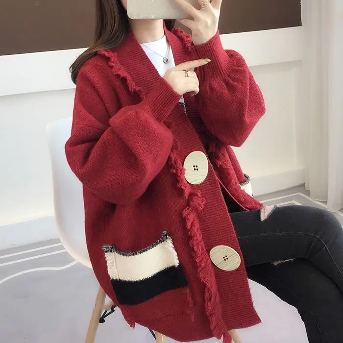 Fashion Female Women's Long Loose Cardigan Patchwork Hooded Loose Sweater Winter Clothes Clothing Outerwear 2019
Fashion Female Women's Long Loose Cardigan Patchwork Hooded Loose Sweater Winter Clothes Clothing Outerwear 2019