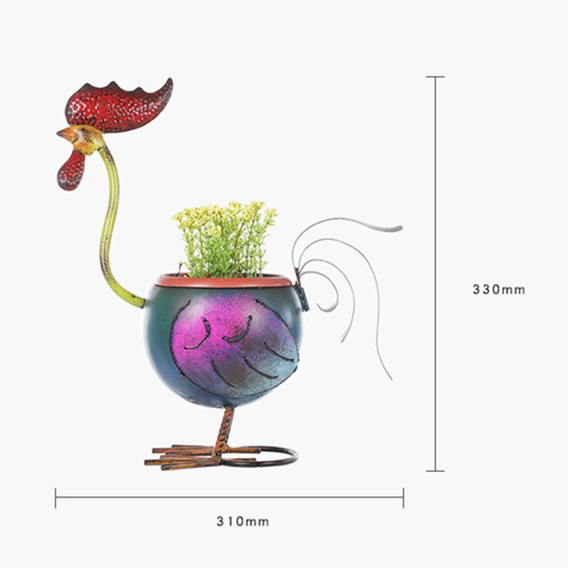 Art Plant Pot Vintage Metal Handmade Planter Decorative Cock Figure Stand Organizer Flowerpot for Desktop Succulent Hogard
Art Plant Pot Vintage Metal Handmade Planter Decorative Cock Figure Stand Organizer Flowerpot for Desktop Succulent Hogard