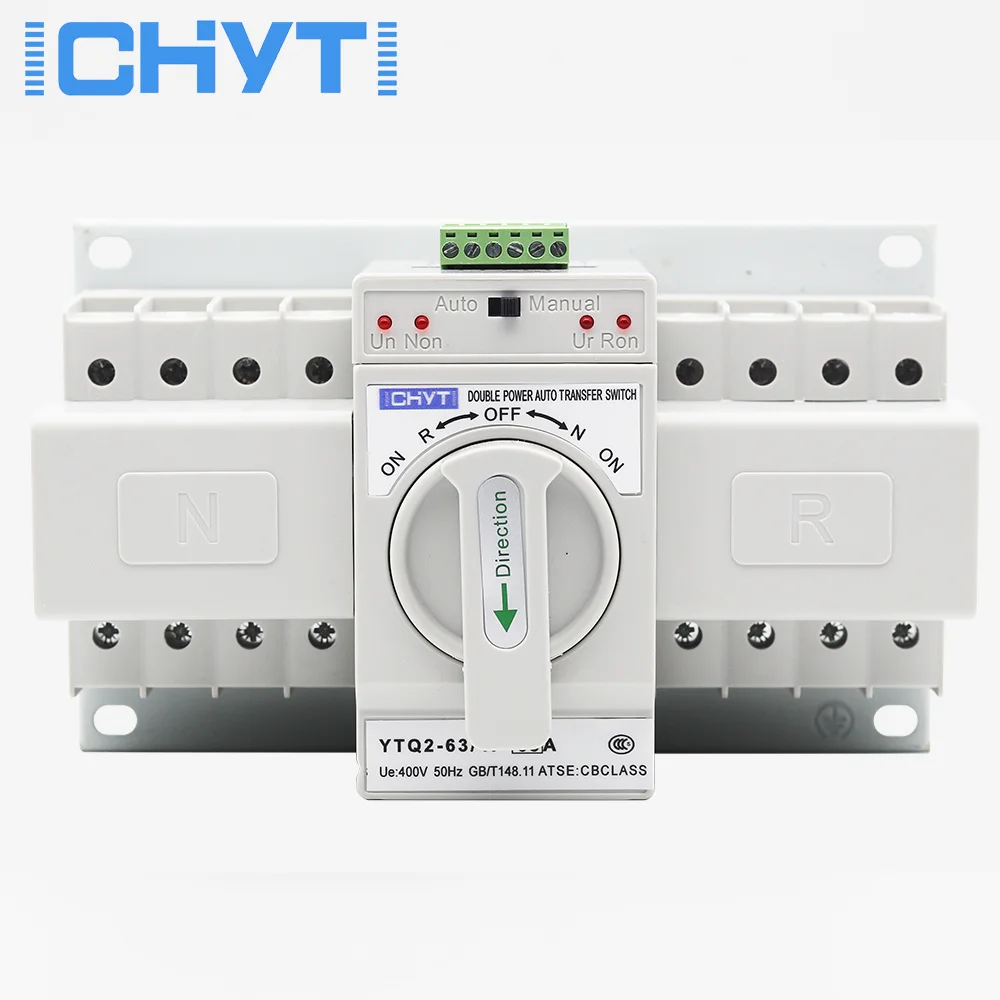 

4P 63A 380V 400V MCB Type Dual Power Automatic Transfer Switch CB Class ATS Change Over Switch ICHYTI