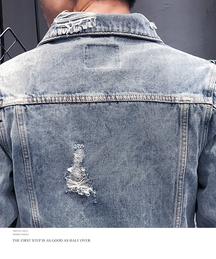 2020 Denim Jacket Men Hole Retro Motorcyle Basic Coat Streetwear Hip Hop Bomber Jacket Cowboy Men's Jean Jacket Chaqueta Hombre
2020 Denim Jacket Men Hole Retro Motorcyle Basic Coat Streetwear Hip Hop Bomber Jacket Cowboy Men's Jean Jacket Chaqueta Hombre