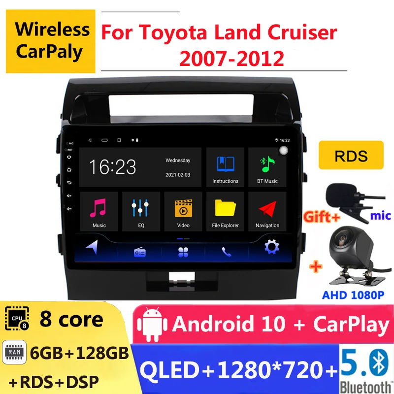 6G RAM 2 din android 10 car radio auto stereo for Toyota land cruiser 2007 2009 2010 2012 navigation GPS DVD Multimedia Player
6G RAM 2 din android 10 car radio auto stereo for Toyota land cruiser 2007 2009 2010 2012 navigation GPS DVD Multimedia Player