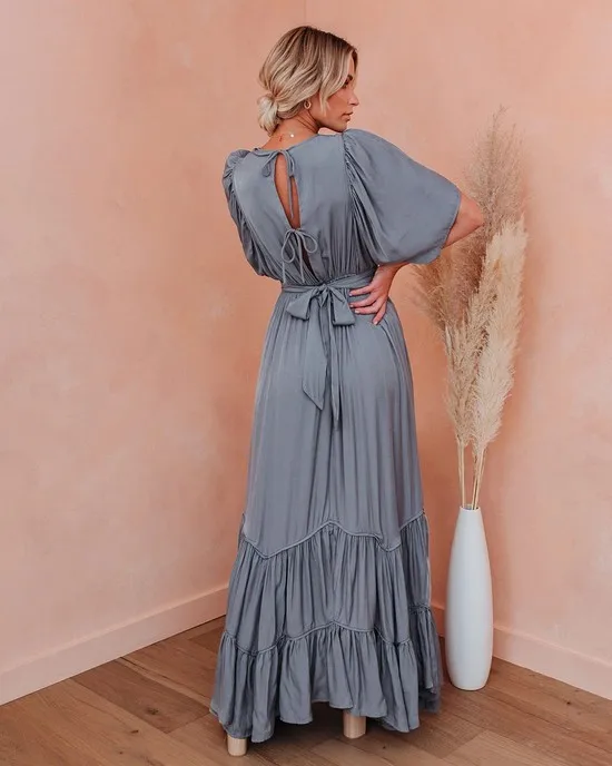Fashion Solid Color Dress Plus Size Women's Sexy Deep V-Neck Sleeves Elegant Splicing And Swinging Bohemian Long Dress 2021 New 
Fashion Solid Color Dress Plus Size Women's Sexy Deep V-Neck Sleeves Elegant Splicing And Swinging Bohemian Long Dress 2021 New