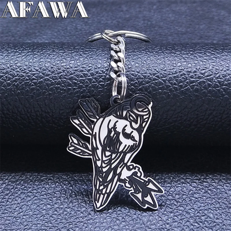 2022 Fashion Witchcraft Crow Moon Sword Keychain for Women/Men Silver Color Keychain Jewelry llaveros mujer K3717S02
2022 Fashion Witchcraft Crow Moon Sword Keychain for Women/Men Silver Color Keychain Jewelry llaveros mujer K3717S02