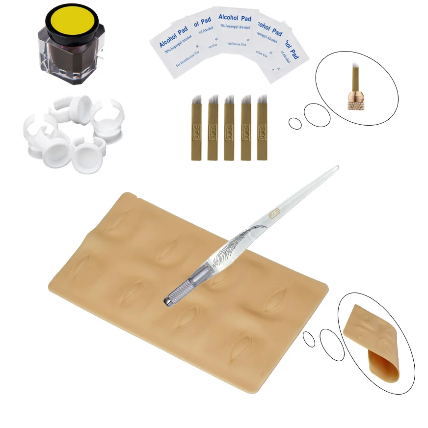3D Eyebrow Tattoo Manual Pen + Ink + 5pcs Needle + Ring Cups + Practice Skin Tattoo Pen Practice Set
3D Eyebrow Tattoo Manual Pen + Ink + 5pcs Needle + Ring Cups + Practice Skin Tattoo Pen Practice Set