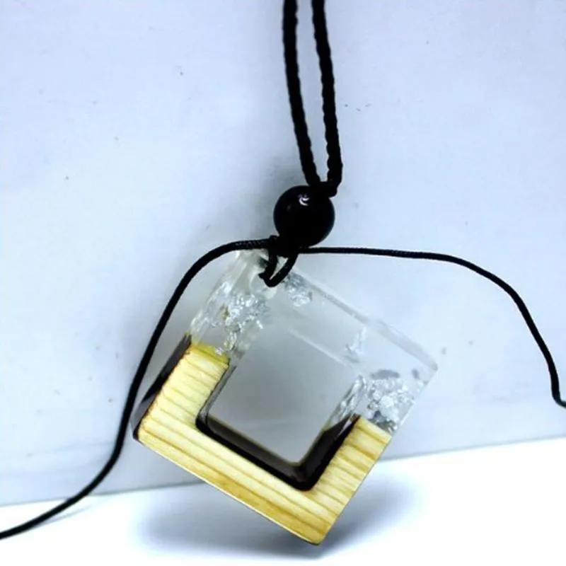Wood Resin Couple Necklace Pendant Square Round Geometric Unisex Necklace Transparent Jewelry Shape Wild Pendnat Resin Wood Z7J2
Wood Resin Couple Necklace Pendant Square Round Geometric Unisex Necklace Transparent Jewelry Shape Wild Pendnat Resin Wood Z7J2