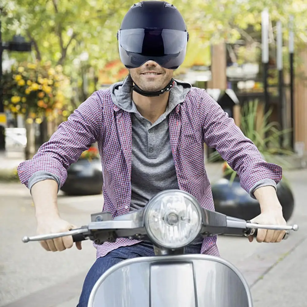 Motorcycle Half Helmet with Sun Shade Vehicle Helmet Protective Cap Summer UV Protection Helmets for Men and Women 
Motorcycle Half Helmet with Sun Shade Vehicle Helmet Protective Cap Summer UV Protection Helmets for Men and Women