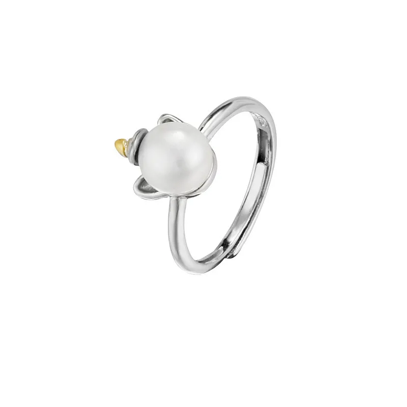 S925 Korean version of the design personality unicorn pearl ring female trendy fashion silver open finger ring hand jewelry
S925 Korean version of the design personality unicorn pearl ring female trendy fashion silver open finger ring hand jewelry