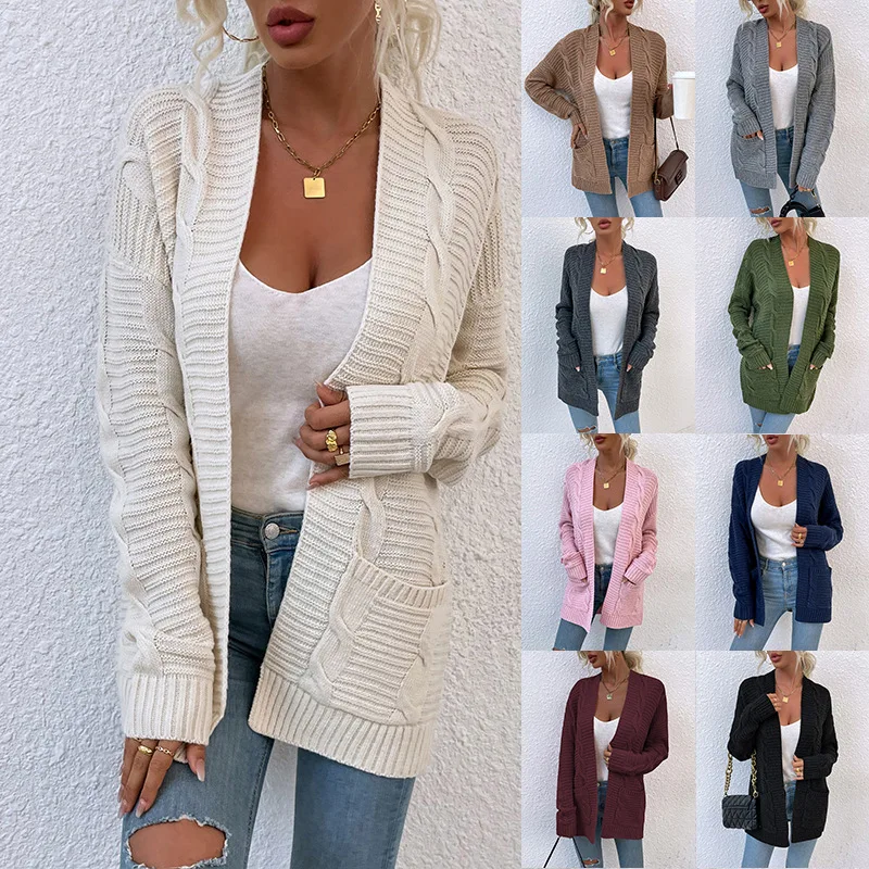 Fall/Winter 2021 Women's Knitted Sweater Solid Color Single-breasted Loose Casual Knit Cardigan Sweater
Fall/Winter 2021 Women's Knitted Sweater Solid Color Single-breasted Loose Casual Knit Cardigan Sweater