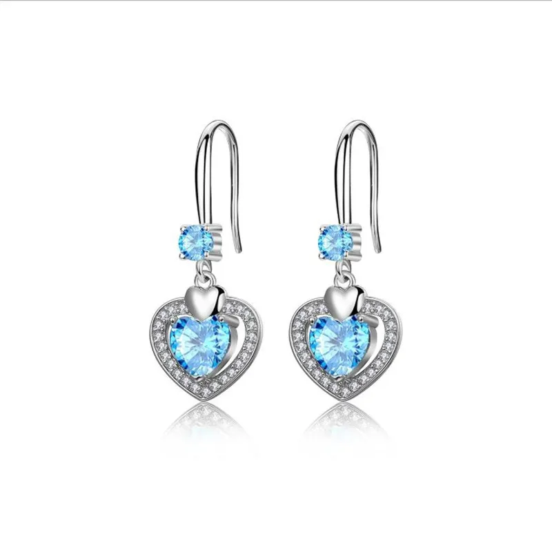 2020 New Fashion Silver 925 Drop Earrings Women Jewelry Trendy Zircon Heart Blue Earring Girls Accessories CZ Female Bijou
2020 New Fashion Silver 925 Drop Earrings Women Jewelry Trendy Zircon Heart Blue Earring Girls Accessories CZ Female Bijou
