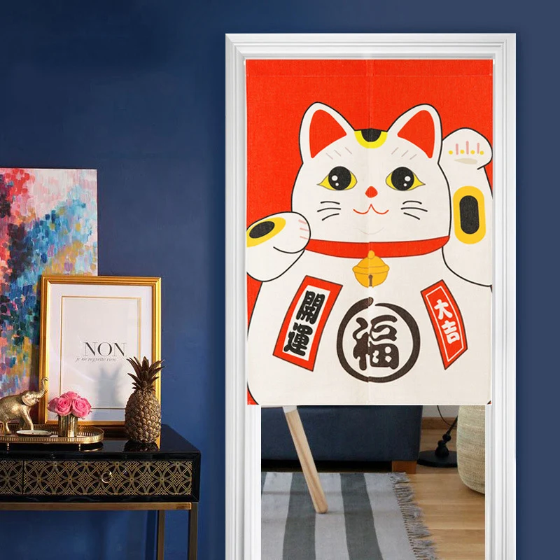 Japanese Lucky Cat Linen Fabric Kitchen Restaurant Home Decor Entrance Doorway Noren Half Hanging Fengshui Door Curtain 85*120cm
Japanese Lucky Cat Linen Fabric Kitchen Restaurant Home Decor Entrance Doorway Noren Half Hanging Fengshui Door Curtain 85*120cm