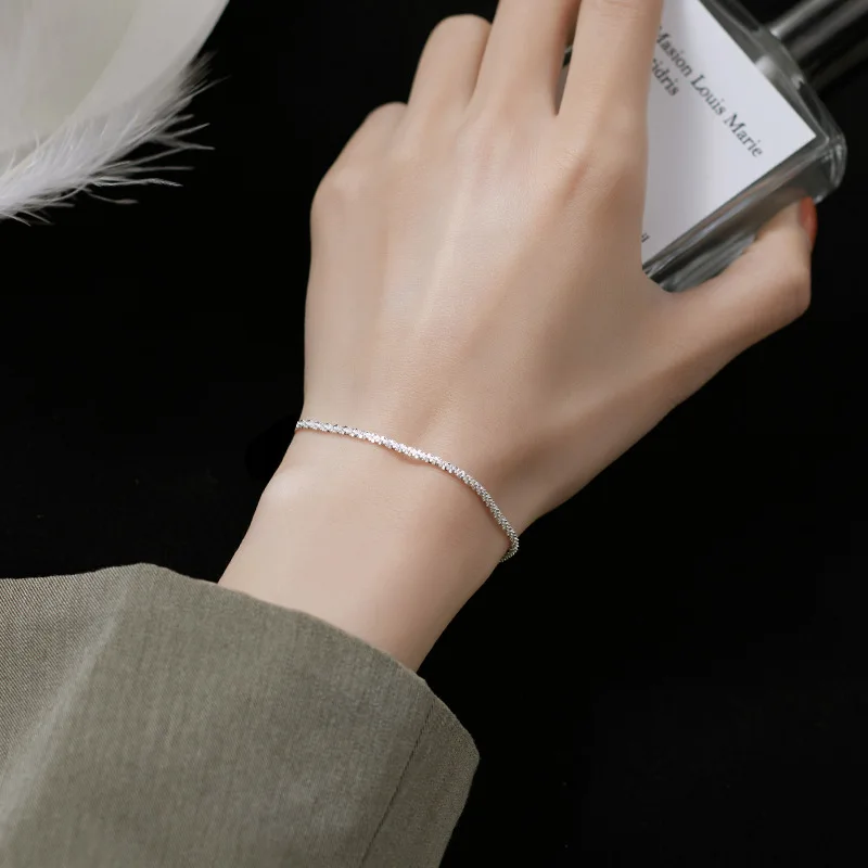 New S925 Sterling Silver Gypsophila Adjustable Bracelet Bangle For Women Fine Fashion Jewelry Wedding Christrmas Party Gift
New S925 Sterling Silver Gypsophila Adjustable Bracelet Bangle For Women Fine Fashion Jewelry Wedding Christrmas Party Gift