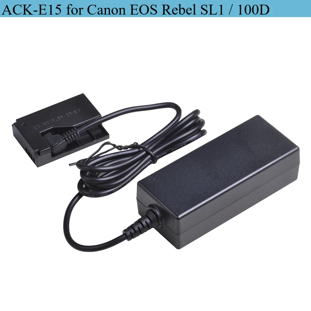 

ACK-E15 ACKE15 AC Power Adapter DR-E15 LP-E12 CA-PS700 Adapter Kit for Canon EOS Rebel SL1 100D Kiss X7 Digital Cameras