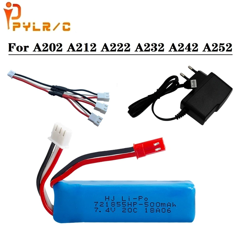 7.4V 500mAh 721855HP Lipo Battery charger set for WLtoys A202 A212 A222 A232 A242 A252 4WD Remote control high speed toy cars
7.4V 500mAh 721855HP Lipo Battery charger set for WLtoys A202 A212 A222 A232 A242 A252 4WD Remote control high speed toy cars