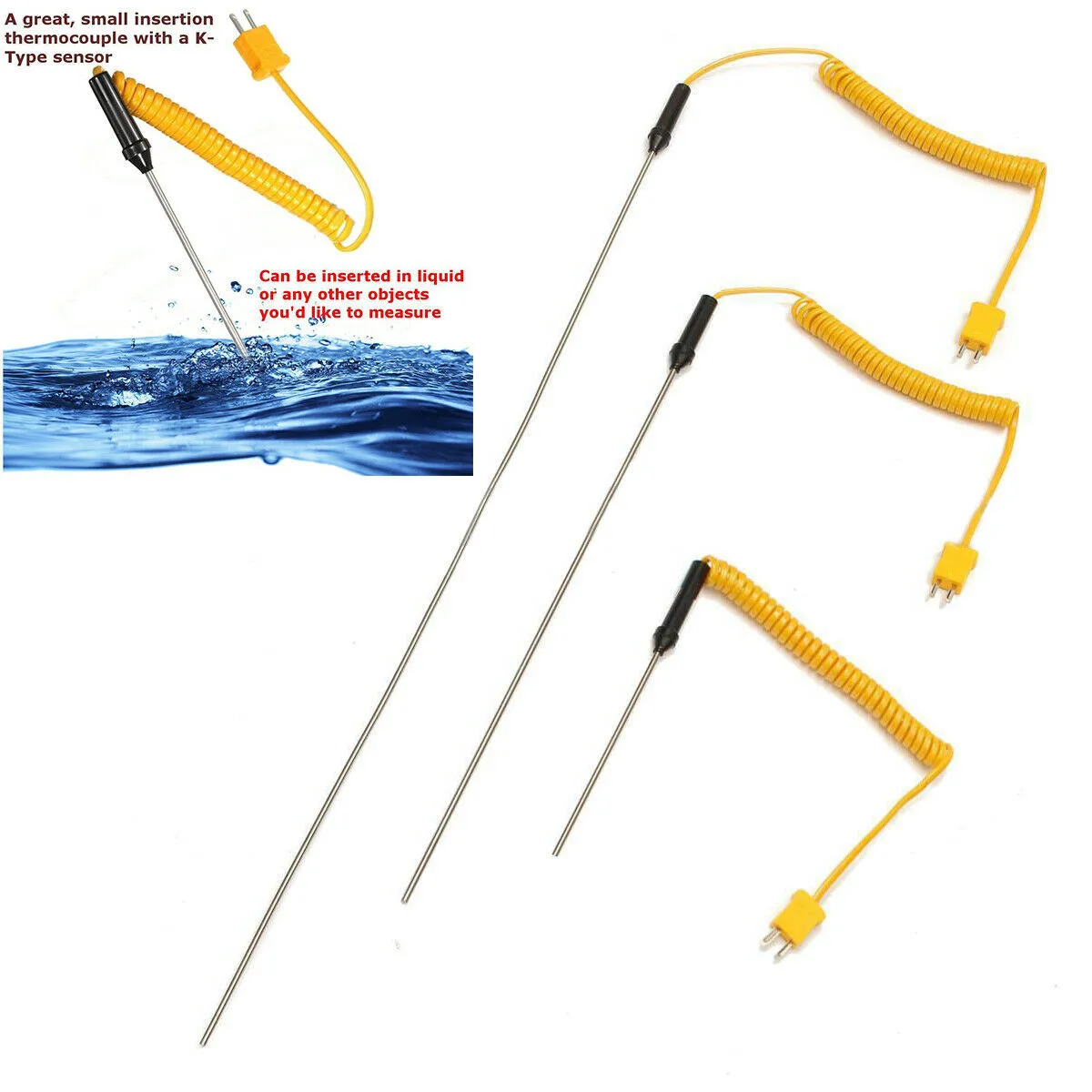 K-Type Thermocouple Probe Sensor Temperature Controller Probe -50℃ To 1200℃ High Sensitivity Durable
K-Type Thermocouple Probe Sensor Temperature Controller Probe -50℃ To 1200℃ High Sensitivity Durable