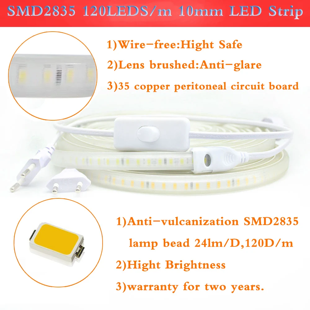Гибкая светодиодная лента SMD2835 120 светодиодов/м водонепроницаемая | Освещение