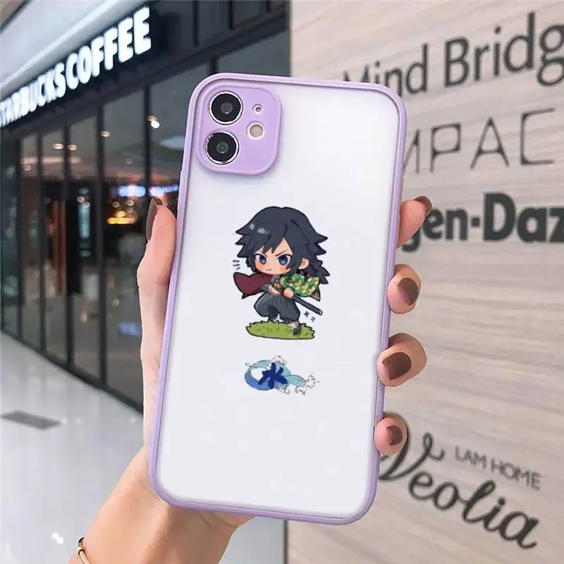Cute cartoon ghost slayer Phone Case For iPhone 12 11 Mini Pro XR XS Max 7 8 Plus X Matte transparent Purple Back Cover
Cute cartoon ghost slayer Phone Case For iPhone 12 11 Mini Pro XR XS Max 7 8 Plus X Matte transparent Purple Back Cover