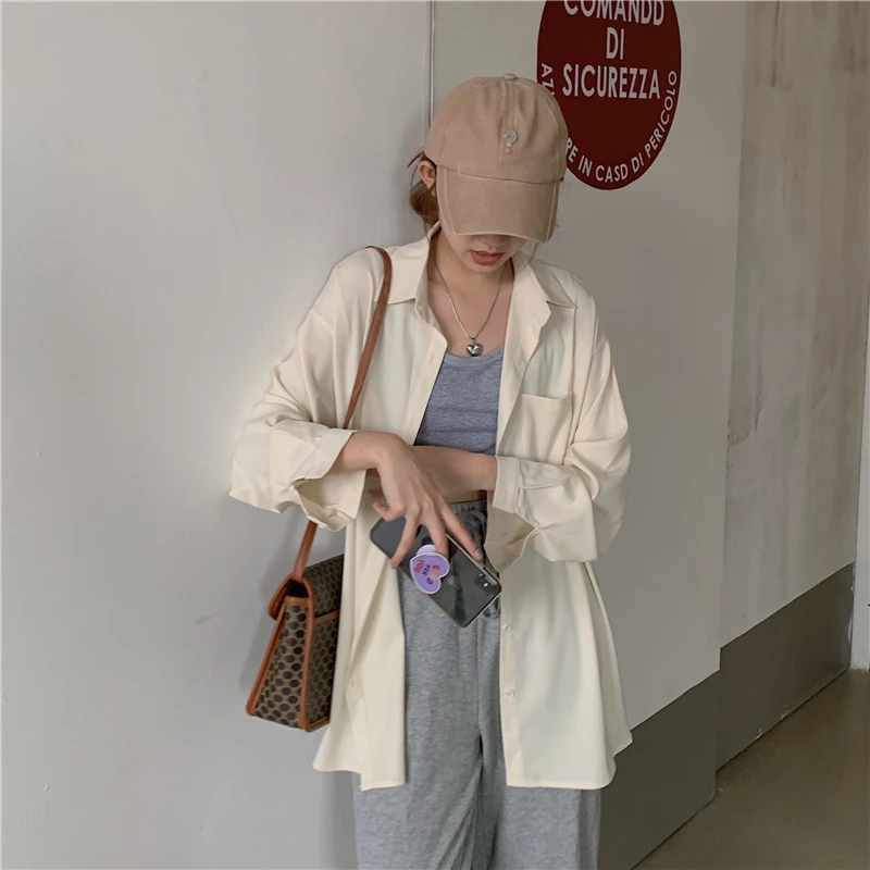 Retro Kong Style Salt Shirt Spring and Summer Lazy Style Top Design Sense Sun Protection Ladies Shirt Coat Tide
Retro Kong Style Salt Shirt Spring and Summer Lazy Style Top Design Sense Sun Protection Ladies Shirt Coat Tide