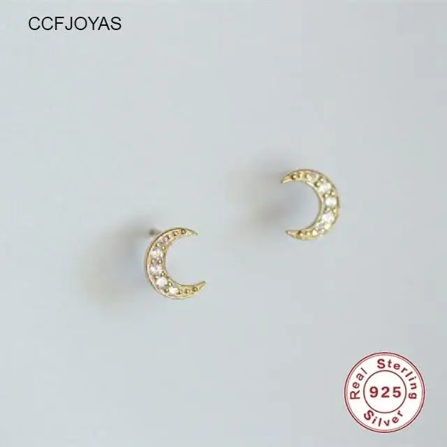 CCFJOYAS Korean Style 925 Sterling Silver Mini Moon Star Stud Earrings for Women Simple Gold Silver color Cute Studs Jewelry
CCFJOYAS Korean Style 925 Sterling Silver Mini Moon Star Stud Earrings for Women Simple Gold Silver color Cute Studs Jewelry