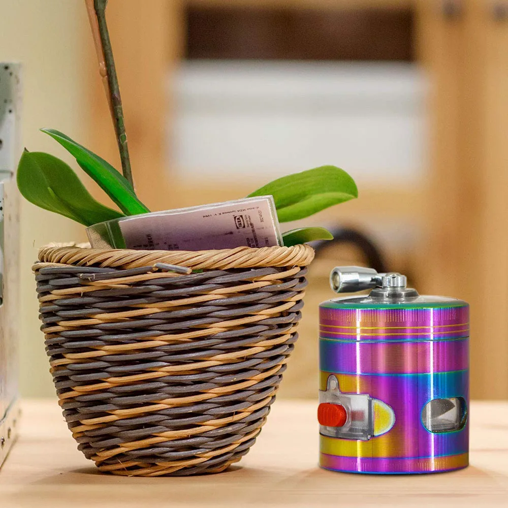 4 Layers Herb Grinder Smoke Crusher Crank Pollinator Herb Grinder Spice Grinder Hand Cranked Clear Top Grinder with Drawer 2021 
4 Layers Herb Grinder Smoke Crusher Crank Pollinator Herb Grinder Spice Grinder Hand Cranked Clear Top Grinder with Drawer 2021