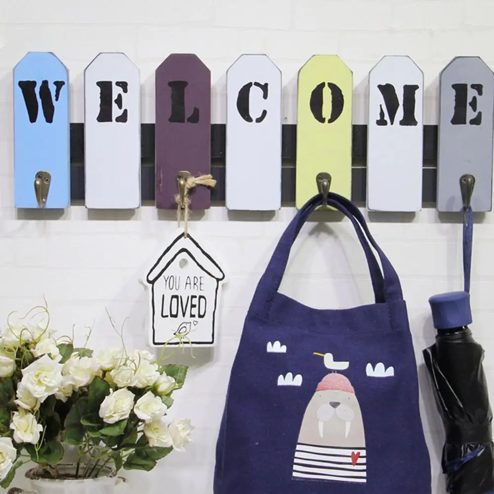 Wall Key Holder Farmhouse Wall Decor Welcome Sign Key Hanger Hook Wall Decoration Retro Home Decoration Accessories
Wall Key Holder Farmhouse Wall Decor Welcome Sign Key Hanger Hook Wall Decoration Retro Home Decoration Accessories