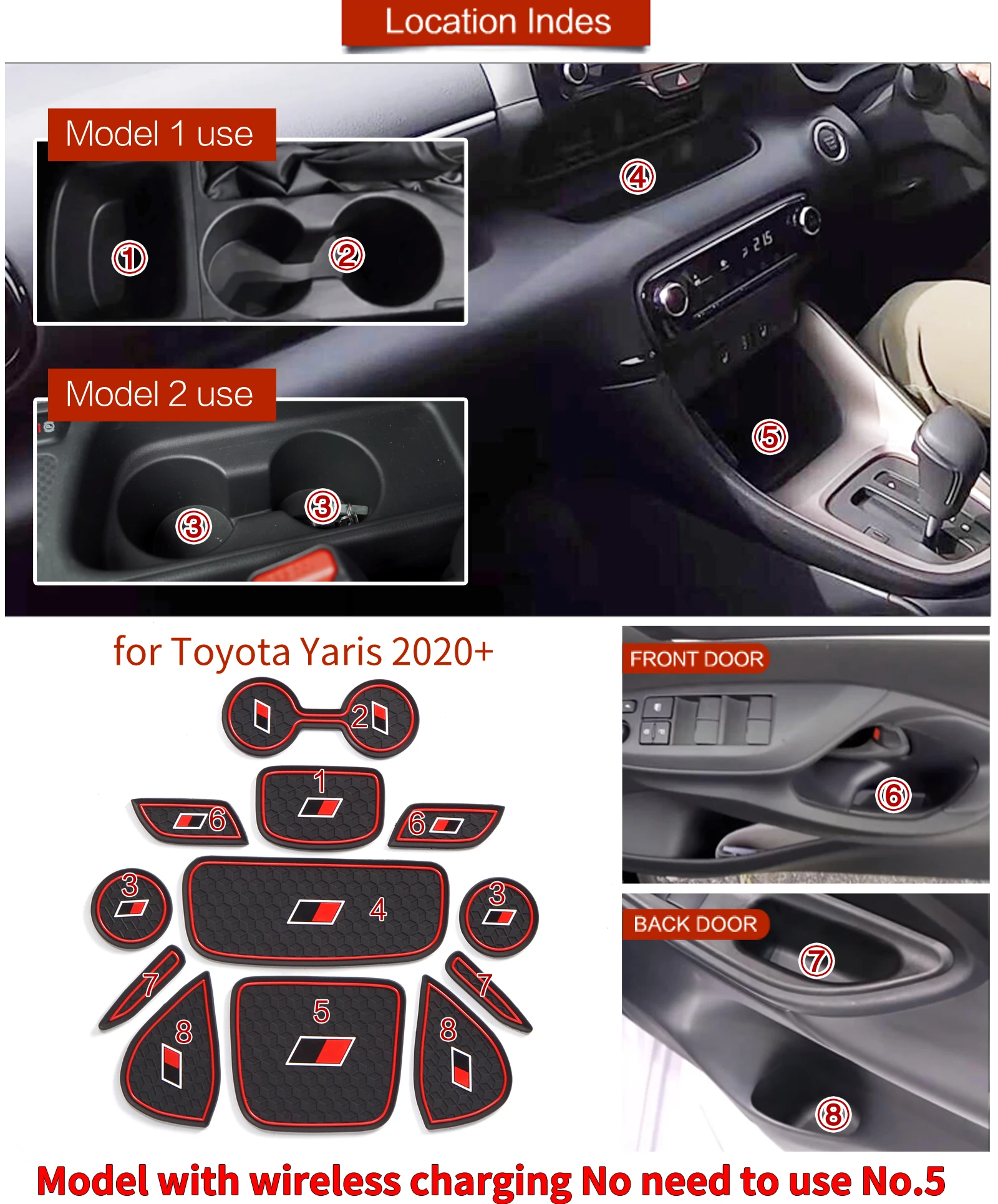 Fit for Toyota Yaris 2020 2021 Anti-Slip Gate Slot Cup Mat Modification for Hybrid GR Sport Style Accessories Non-Slip Pad
Fit for Toyota Yaris 2020 2021 Anti-Slip Gate Slot Cup Mat Modification for Hybrid GR Sport Style Accessories Non-Slip Pad