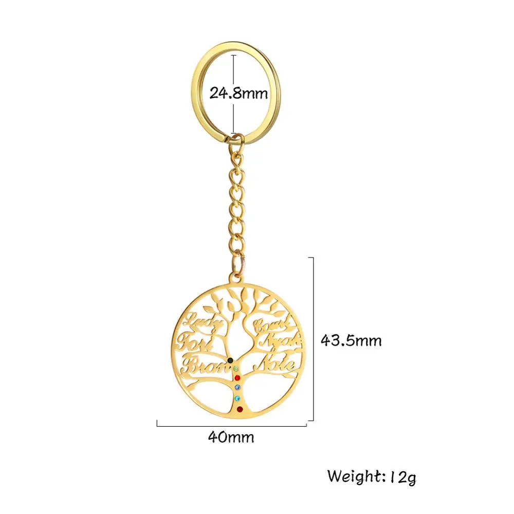 Lucktune Big Family Tree Name Custom Keychain SS Gold Color Rhinestone Engrave Nameplate Jewelry New Year Personalized Gift
Lucktune Big Family Tree Name Custom Keychain SS Gold Color Rhinestone Engrave Nameplate Jewelry New Year Personalized Gift