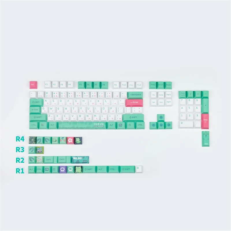 Клавиатура Механическая PBT Keycap с японской лягушкой и вишневым профилем 6.25U для GH60