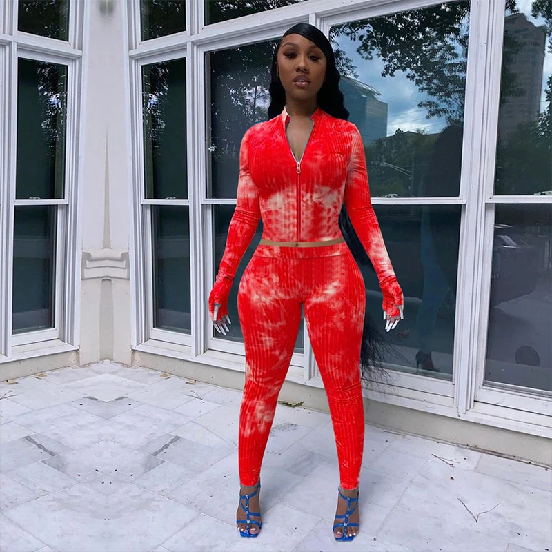 VS&LLWQ Sexy Knitted Tie Dye Two Piece Set Jumpsuit Long Sleeve Zip Top+bodycon Pants Tracksuits Fall Clothing for Women Outfits
VS&LLWQ Sexy Knitted Tie Dye Two Piece Set Jumpsuit Long Sleeve Zip Top+bodycon Pants Tracksuits Fall Clothing for Women Outfits
