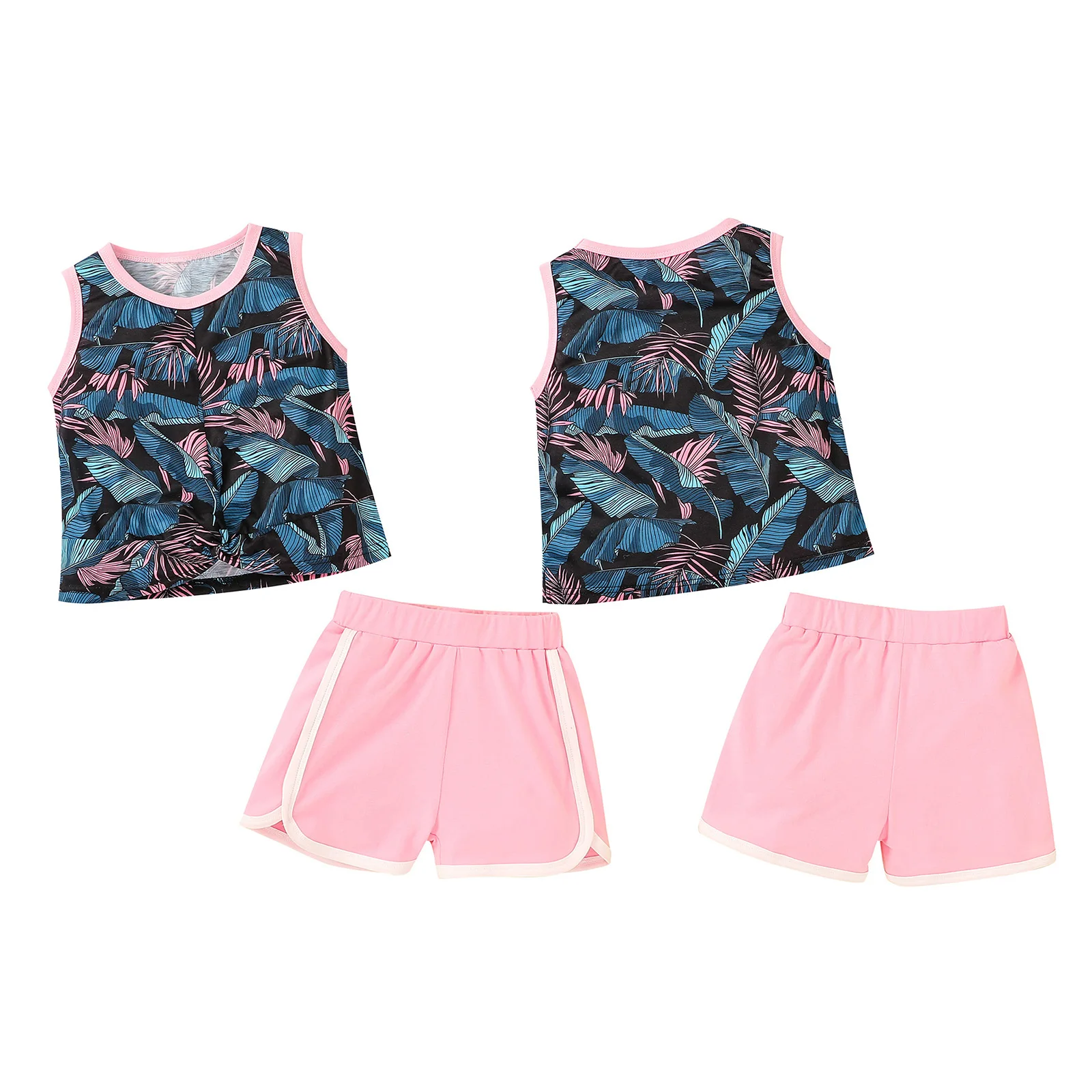 Baby Girls Clothes Set, Leaf Print Sleeveless O-neck Tops+Solid Color Side Split Short Pants
Baby Girls Clothes Set, Leaf Print Sleeveless O-neck Tops+Solid Color Side Split Short Pants