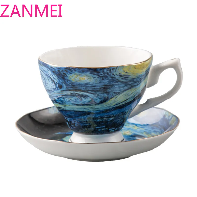 Nice Van Gogh Famous Oil Painting Design Bone China Coffee Cup Saucer Sets Sunflower Starry Night Art Tea Glass Tasse Cafe Tazas
Nice Van Gogh Famous Oil Painting Design Bone China Coffee Cup Saucer Sets Sunflower Starry Night Art Tea Glass Tasse Cafe Tazas