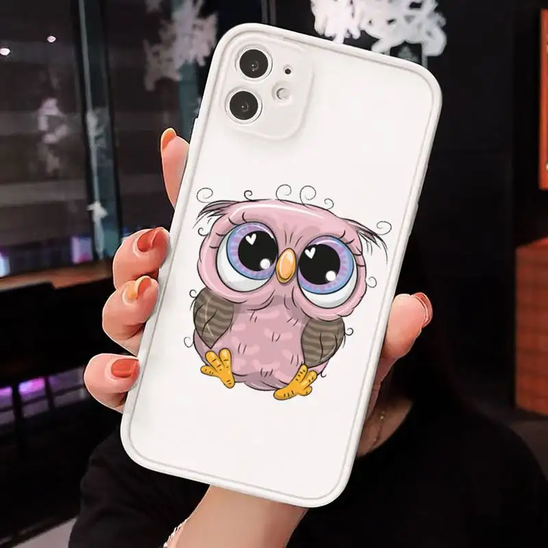 Cartoon Girl Gifts Cute Owl lovers Phone Case Matte Transparent for iPhone 7 8 11 12 s mini pro X XS XR MAX Plus cover funda
Cartoon Girl Gifts Cute Owl lovers Phone Case Matte Transparent for iPhone 7 8 11 12 s mini pro X XS XR MAX Plus cover funda