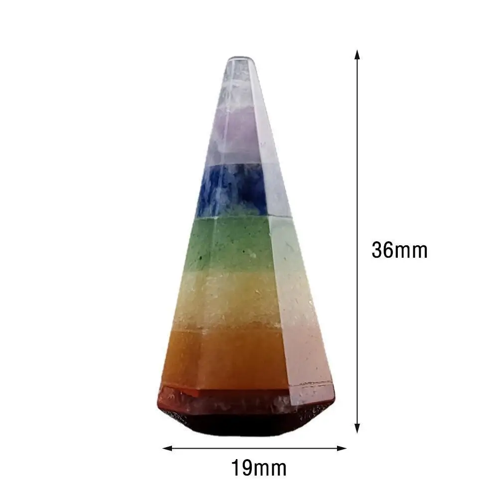 Natural Crystal Jade Seven Chakras Hexagonal Cone Ornaments Collectible Gifts Home Decor Crystal Stone Colorful Ornaments
Natural Crystal Jade Seven Chakras Hexagonal Cone Ornaments Collectible Gifts Home Decor Crystal Stone Colorful Ornaments