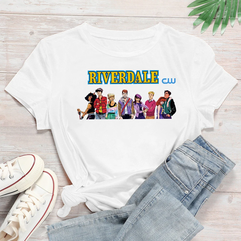 Fashion Printed White T Shirts Women RIVERDALE Cartoon image Graphic Women Shirt Short Sleeve Loose Pop Streetware T Shirts
Fashion Printed White T Shirts Women RIVERDALE Cartoon image Graphic Women Shirt Short Sleeve Loose Pop Streetware T Shirts