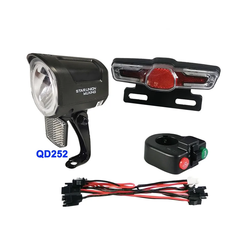 E-bike12-48V Head Tail Light 12W High Power 90-120 Decibels ABS Plastic Brake Lamp with built-in horn Switch Connection wires
E-bike12-48V Head Tail Light 12W High Power 90-120 Decibels ABS Plastic Brake Lamp with built-in horn Switch Connection wires