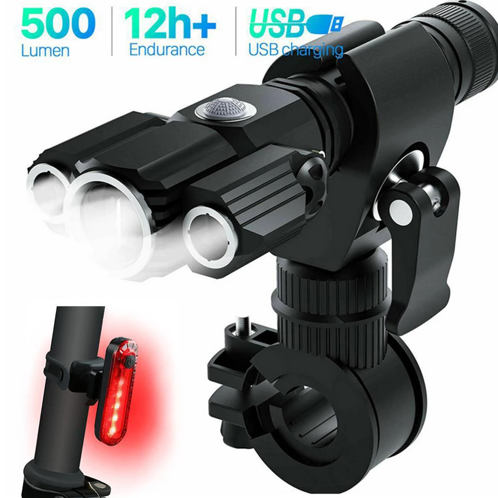 3 LED Emergency Waterproof Fishing Outdoor Night Riding Flashlight With Taillight Super Bright Travel USB Rechargeable Universal
3 LED Emergency Waterproof Fishing Outdoor Night Riding Flashlight With Taillight Super Bright Travel USB Rechargeable Universal