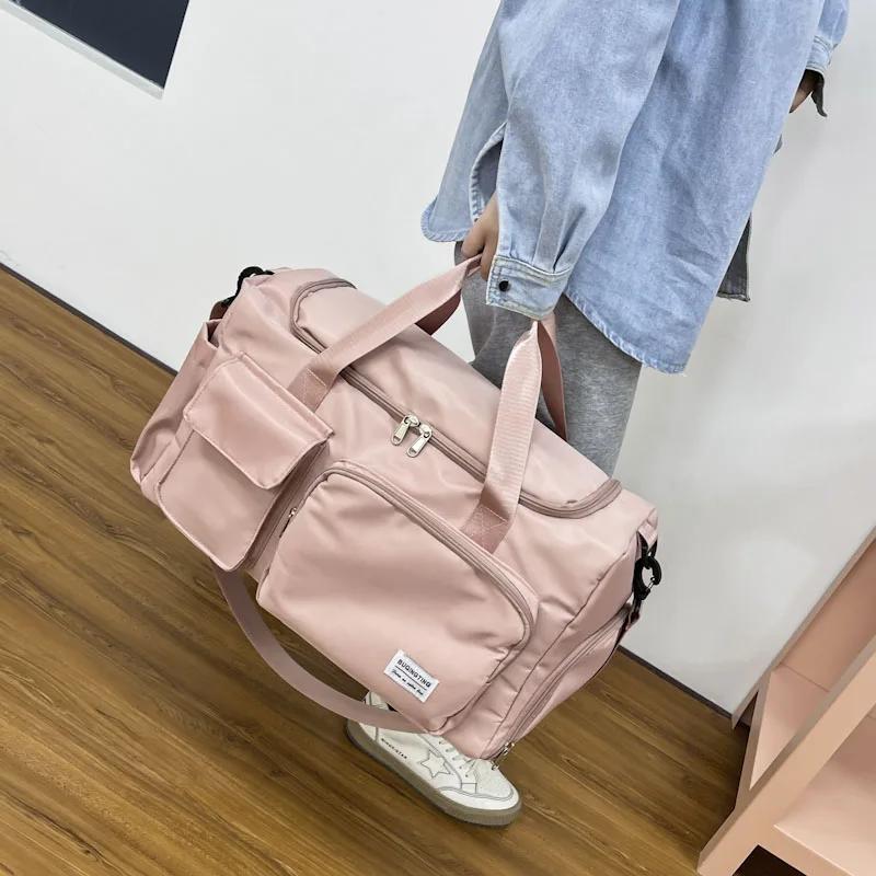 Large Capacity Women's Travel Duffle Bag Waterproof Sports Fitness Bag Adjustable Gym Yoga Overnight Handbags with Shoes Bag
Large Capacity Women's Travel Duffle Bag Waterproof Sports Fitness Bag Adjustable Gym Yoga Overnight Handbags with Shoes Bag
