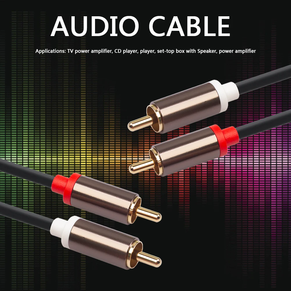TV Amplifier Speaker Cable 1m 2m 3m Male to Male Audio Cord 2 RCA to 2 RCA Small Household Music Audio Decoration
TV Amplifier Speaker Cable 1m 2m 3m Male to Male Audio Cord 2 RCA to 2 RCA Small Household Music Audio Decoration