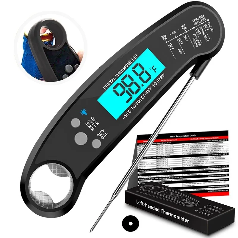 Instant Read Meat Best Waterproof Ultra Fast Thermometer with Backlight & Calibration Digital Food Thermometer BBQ
Instant Read Meat Best Waterproof Ultra Fast Thermometer with Backlight & Calibration Digital Food Thermometer BBQ
