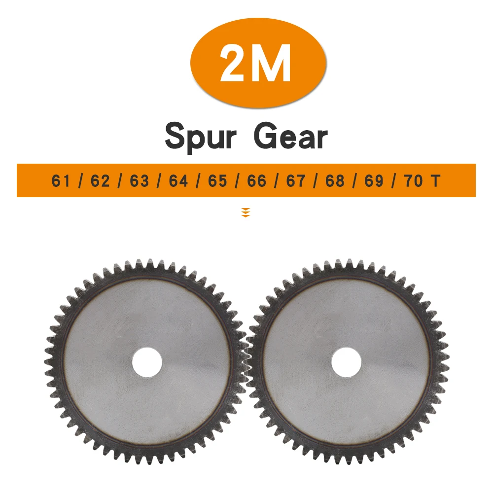 

Gear Wheel 2M-61/62/63/64/65/66/67/68/69/70T SC45# Carbon Steel Flat Gear Total Height 20mm High Frequency Quenching Teeth
