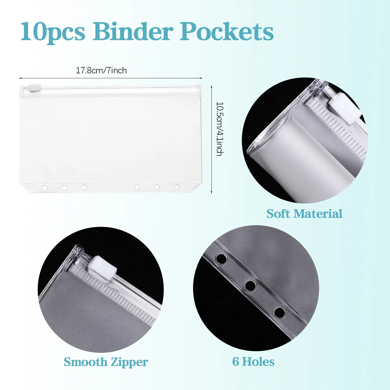 51Pcs/Set A6 Refillable Notebook Binder Cover with Snap Button 10 Binder Pockets 6 Holes Binder Folders and 40 Loose Leaf Paper
51Pcs/Set A6 Refillable Notebook Binder Cover with Snap Button 10 Binder Pockets 6 Holes Binder Folders and 40 Loose Leaf Paper