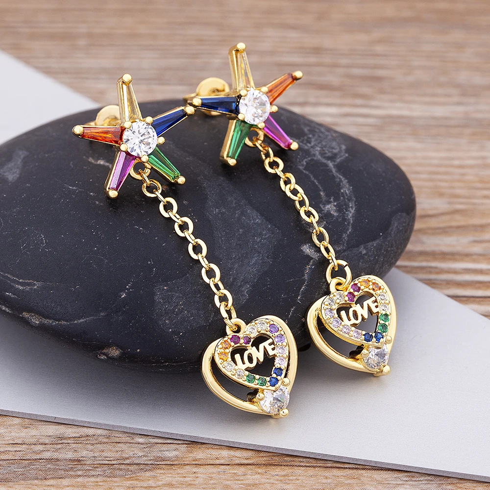 Popular Original Design Celebrity Style Sweet Heart Love Dangle Earrings For Woman Fashion Luxury Jewelry Unusual Long Earrings
Popular Original Design Celebrity Style Sweet Heart Love Dangle Earrings For Woman Fashion Luxury Jewelry Unusual Long Earrings