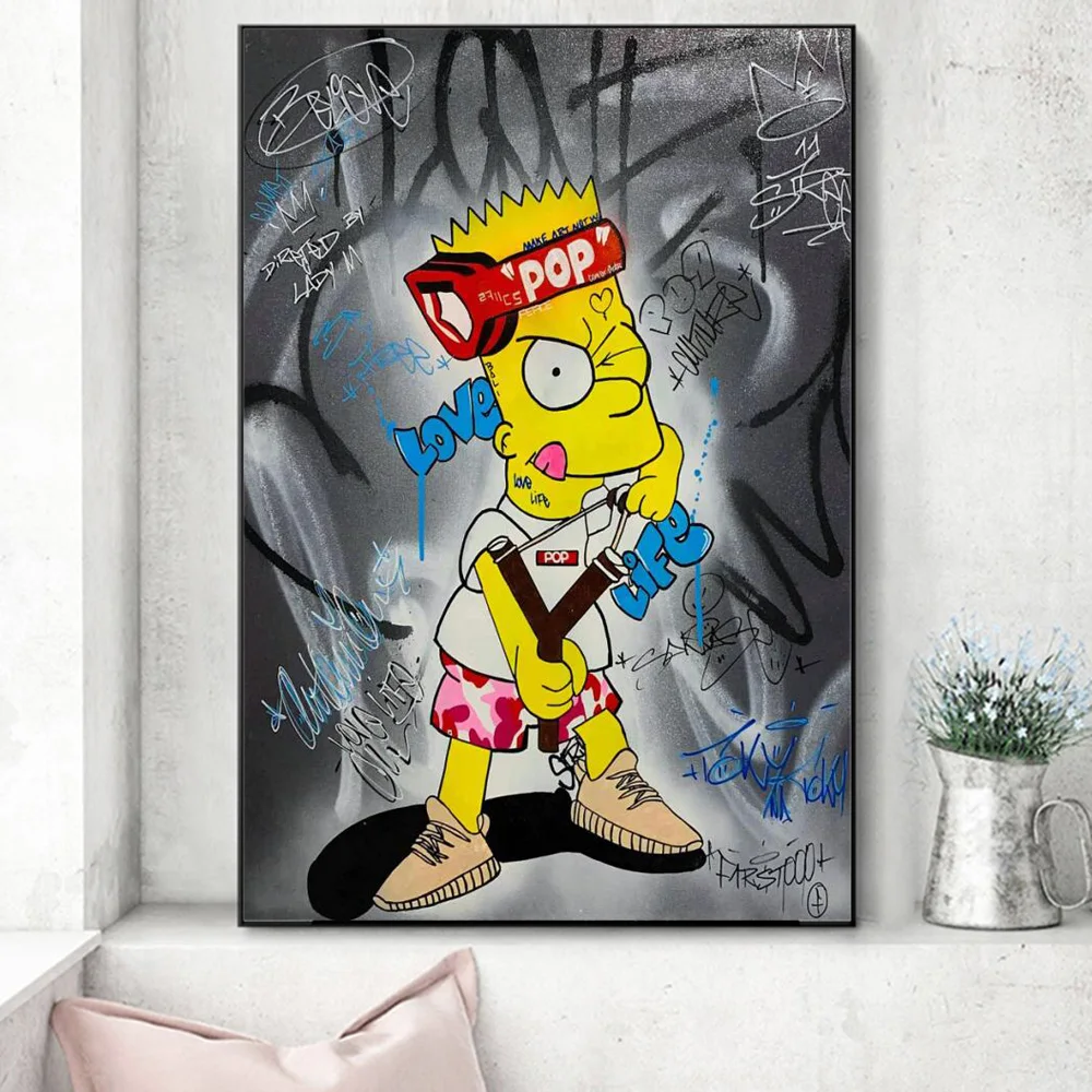 Graffiti Cartoon Figure Playing Slingshot Comic Canvas Poster Painting On Home Decor Wall Art Prints Abstract Mural Picture 
Graffiti Cartoon Figure Playing Slingshot Comic Canvas Poster Painting On Home Decor Wall Art Prints Abstract Mural Picture