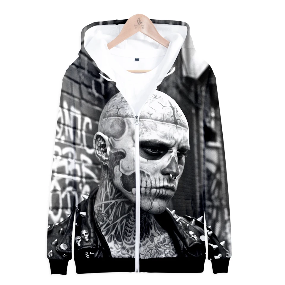 Hip Hop Rick Genest Zipper Hoodies Popular Zombie Boy Zipper Sweatshirts Classic Long Sleeve Boys/girls Tops Fashion 3D Print
Hip Hop Rick Genest Zipper Hoodies Popular Zombie Boy Zipper Sweatshirts Classic Long Sleeve Boys/girls Tops Fashion 3D Print