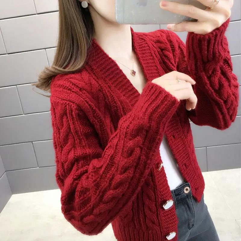PEONFLY Women Solid Color Casual Sweater V Neck Knitted Cardigans 2021 Spring Autumn Warm Loose Single Breasted Female Coat
PEONFLY Women Solid Color Casual Sweater V Neck Knitted Cardigans 2021 Spring Autumn Warm Loose Single Breasted Female Coat