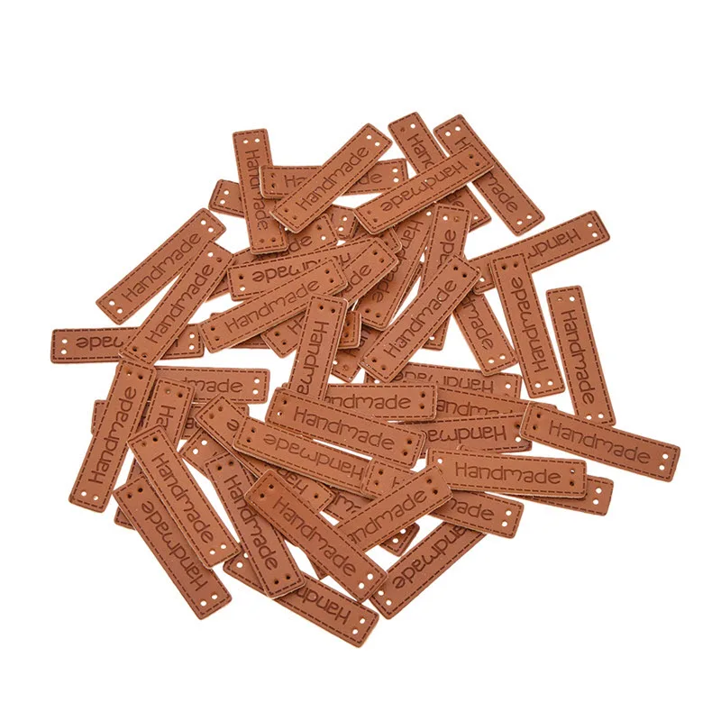 50pcs Handmade Letter Pattern PU Leather Tags Rectangle Embossed Label DIY Flag Labels for Garment Sewing Accessory
50pcs Handmade Letter Pattern PU Leather Tags Rectangle Embossed Label DIY Flag Labels for Garment Sewing Accessory