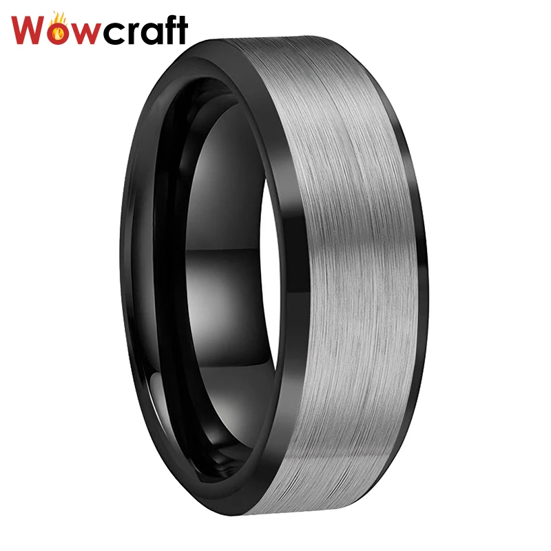 8mm Mens Tungsten Carbide Black Wedding Band Ring Matte Surface Engagement Bands Comfort Fit Beveled
8mm Mens Tungsten Carbide Black Wedding Band Ring Matte Surface Engagement Bands Comfort Fit Beveled
