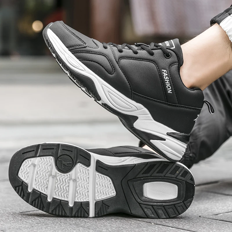 Hot Sale Men Sport Shoes Leather Sports Sneakers Man Black/White Lace Up Running Sports Shoe Men Wearable Mens Walking Sneakers
Hot Sale Men Sport Shoes Leather Sports Sneakers Man Black/White Lace Up Running Sports Shoe Men Wearable Mens Walking Sneakers