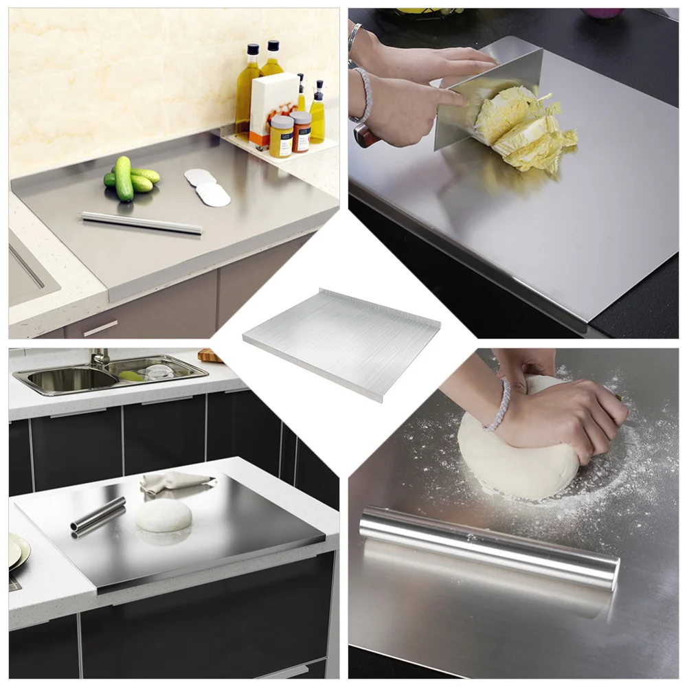 1Pc Board Stainless Steel Cutting Board Non-stick Chopping Board (Sliver)
1Pc Board Stainless Steel Cutting Board Non-stick Chopping Board (Sliver)