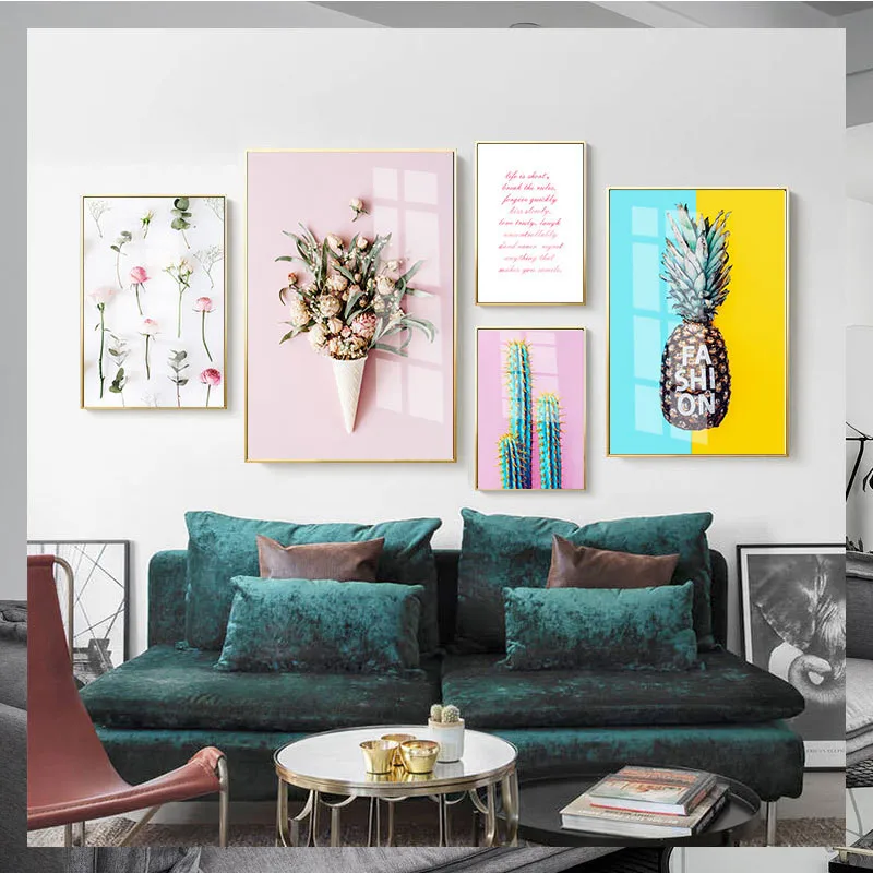 Spray Color Green Plant Cactus Leaves Flower Colorful Fruit Pineapple Canvas Painting Wall Picture Printing Poster Room Decor
Spray Color Green Plant Cactus Leaves Flower Colorful Fruit Pineapple Canvas Painting Wall Picture Printing Poster Room Decor